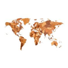 EWA ECO-WOOD-ART Svetová drevená mapa veľkosť S Choco World