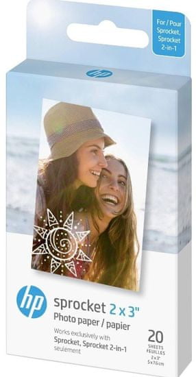 HP Zink Paper Sprocket Luna 20 pack 2×3"