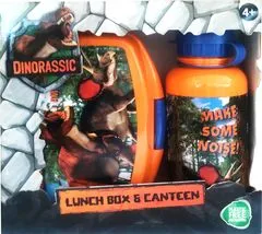 ToyCompany Svačinový set Dinosaury - Box na desiatu a Fľaša na pitie 400ml - II. jakost Barva: ORANŽOVÁ