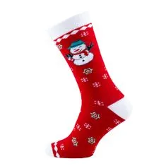 Star Socks Vianočné ponožky Snowman červené vel. 39-42