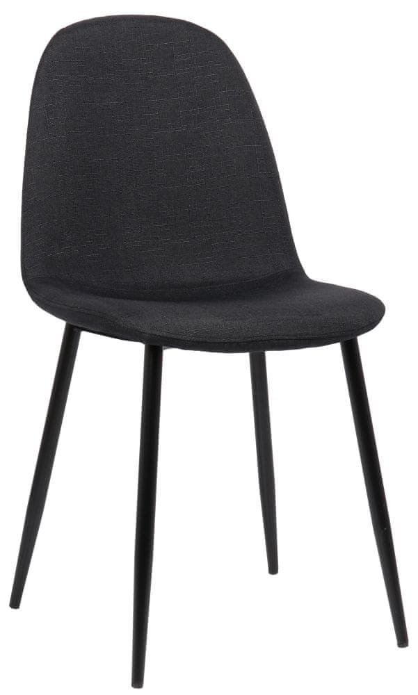 BHM Germany Jedálenská stolička Napier, textil, čierna