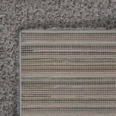 Petromila vidaXL Chlpatý koberec s vysokým vlasom sivý 140x200 cm