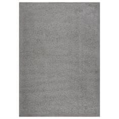 Petromila vidaXL Chlpatý koberec s vysokým vlasom sivý 120x170 cm