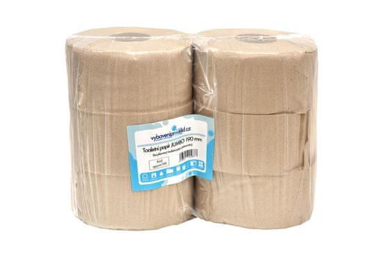 vybaveniprouklid.cz Jumbo toaletný papier 190 mm, 1 vrstva, recyklácia, návin 120 m - 6 ks