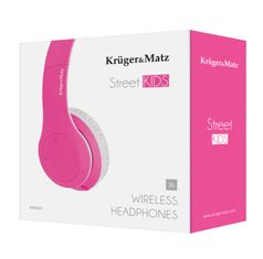 Krüger&Matz Slúchadlá Kruger&Matz Street Kids KM0657 bezdrôtová BT, detská, ružová