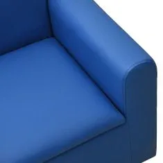 Vidaxl 2-miestna detská sedačka modrá umelá koža