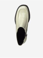 Tamaris Biele členkové topánky na vysokom podpätku Tamaris 36