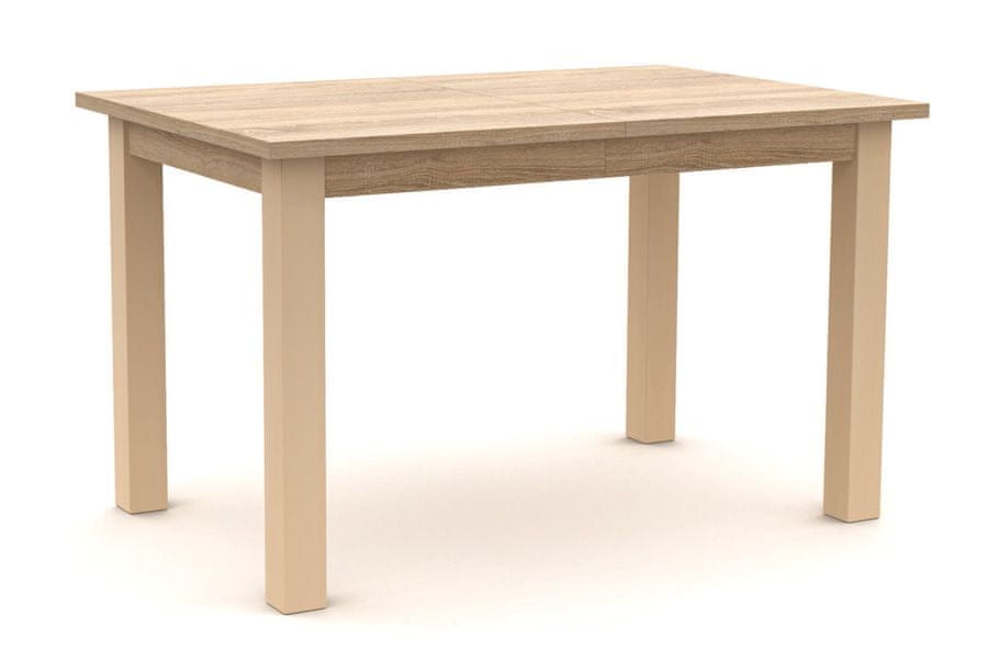 eoshop Jedálenský stôl ROBIN 120/160×80 rozkladacia S14 (Prevedenie: Dub prírodná-biela)
