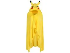 Pokémon Pokemon Pikachu žltá pelerína/deka s kapucňou 120x150cm