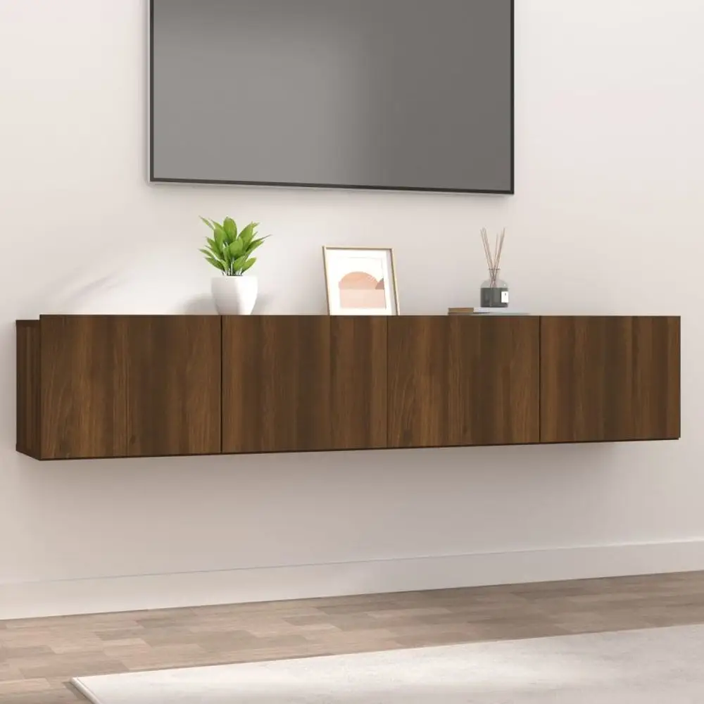 Vidaxl TV stolíky 2 ks hnedý dub 80x30x30 cm spracované drevo