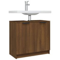 Vidaxl Kúpeľňová skrinka hnedý dub 64,5x33,5x59 cm spracované drevo