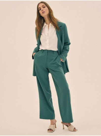VILA Elegantné nohavice pre ženy VILA - zelená
