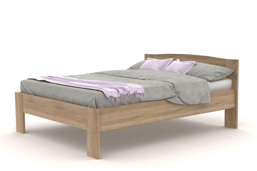 eoshop Laminová posteľ Carol 180×200 L211 (Prevedenie: Dub biely)