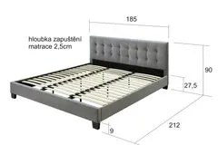 eoshop Čalúnená posteľ Míša 180×200 L501