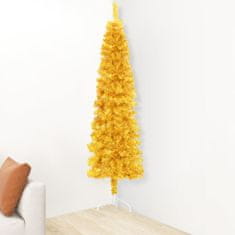 Vidaxl Umelý vianočný polovičný stromček s podstavcom zlatý 150 cm