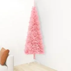 Vidaxl Umelý vianočný polovičný stromček s podstavcom ružový 150 cm