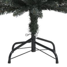 Vidaxl Umelý úzky vianočný stromček s podstavcom zelený 240 cm PVC