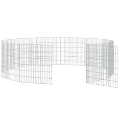Petromila vidaXL 12-panelová klietka pre králiky 54x60 cm pozinkované železo