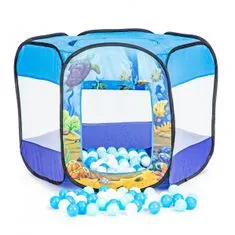 iPlay Suchý bazén + 100 loptičiek modrý