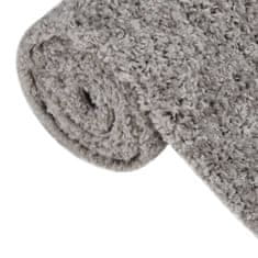 Petromila vidaXL Chlpatý koberec s vysokým vlasom sivý 160x230 cm
