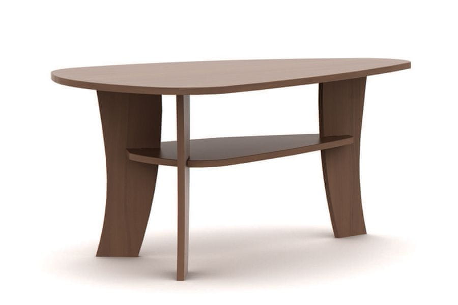 eoshop Konferenčný stôl Jaroslav - slza 69×111 K08 (Prevedenie: Hnedá)
