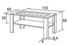 eoshop Konferenčný stôl Matej 60×110 K151 (Prevedenie: Ds-dub sonoma)