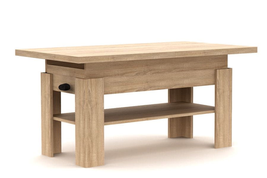 eoshop Konferenčný stôl Radim 65×120-156 K36 (Prevedenie: Hnedá)