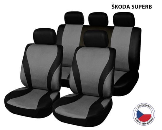 Cappa Autopoťahy Perfetto VG Škoda Superb čierna / sivá