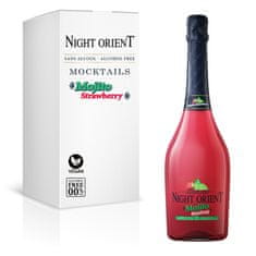 Night Orient Mojito Strawberry 0,75L - Nealkoholický vegan šumivý koktail 0,0% alk.
