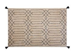 Beliani Bavlnený koberec 140 x 200 cm béžová/čierna MALTEPE