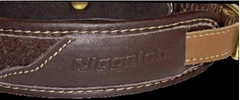 Niggeloh Kožený farbiarsky obojok so zvrtlíkom Classic Loden 30 - 40 cm hnedá