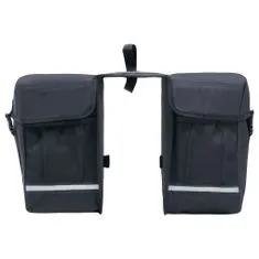 Vidaxl Dvojitá cyklistická taška na držiak vodotesná 35 l čierna