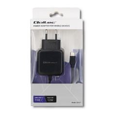 Qoltec Sieťová nabíjačka 12 W | 5 V | 2,4 | USB typu C