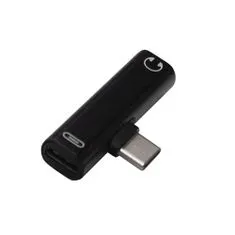 Northix Rozbočovač USB-C s 3,5 mm jackom - čierny 