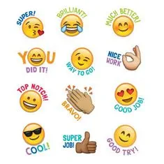 Northix 500x nálepky – Emoji 