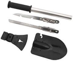 XLtools Skladacia lopata 51 cm so sekerou, nožom a pílkou, 4 v 1, XL-TOOLS