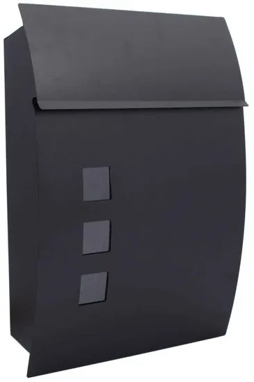 XLtools Poštová schránka s okienkami, 31x10x45cm, antracit, polkruhová, XL-TOOLS