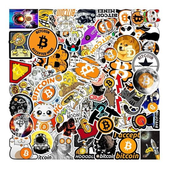 Northix Balík nálepiek - Bitcoin