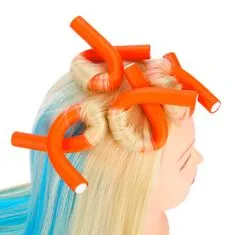 Northix 10x Flexibilné natáčky na vlasy - 3 cm - Oranžová 