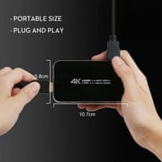 Northix Prepínač HDMI – 4 porty – 3D / 1080p / 4K 
