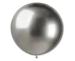 Gemar latexové balóniky - chrómované strieborné - lesklé - 5 ks - 80 cm