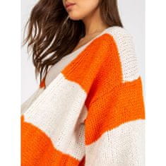 Och Bella Dámsky sveter pletený OCH BELLA ecru-oranžový TW-SW-BI-M3022.29X_390092 Univerzálne