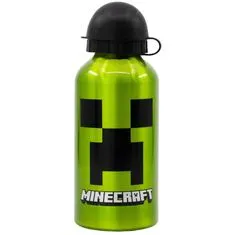 Stor ALU Fľaša na pitie Minecraft Creeper 400ml