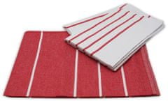 Home Elements  Súprava utierok z egyptskej bavlny 50*70 cm, 3 ks, Pruhy červené