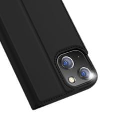 Dux Ducis Skin Pro knižkové kožené puzdro na iPhone 14, čierne