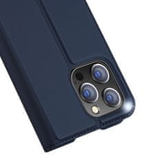 Dux Ducis Skin Pro knižkové kožené puzdro na iPhone 14 Pro, modré