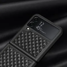 Dux Ducis Venice kožený kryt na Samsung Galaxy Z Flip 3, čierny