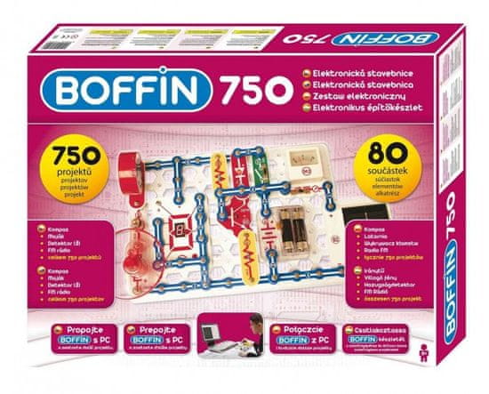 Boffin Stavebnica 750 elektronická 750 projektov na batérie