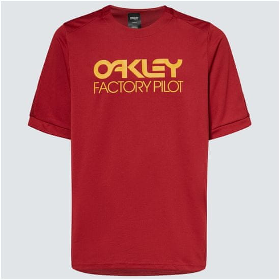 Oakley cyklo dres FACTORY PILOT MTB II Ss iron oranžovo-červený