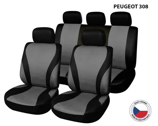 Cappa Autopoťahy Perfetto VG Peugeot 308 čierna/sivá